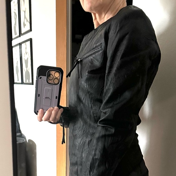 Kate Moss for Topshop Asymmetric Leather Jacket - Picture 12 of 12